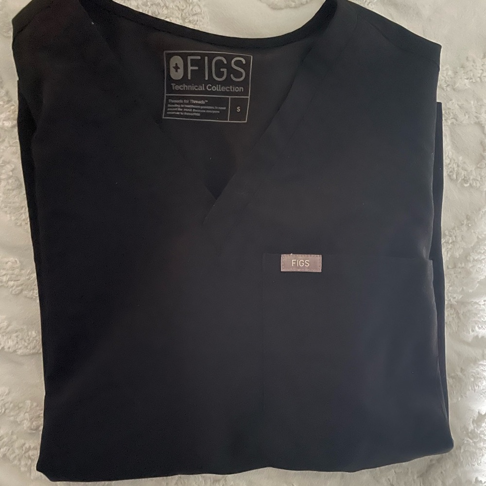 Figs Womens Catarina Scrub Top - Small - Black
